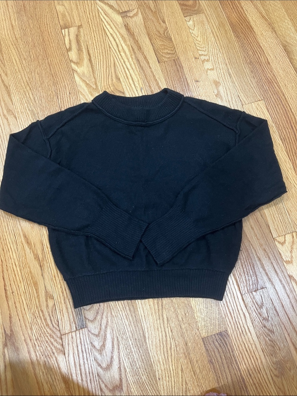 Free People Black Cashmere Sweater